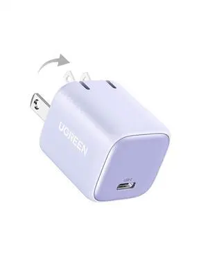 UGREEN 30W USB C Charger, Nexode Foldable GaN PPS Compact Fast Wall Charger Block, USB-C Power Adapter for iPhone 17/16/15/14, Galaxy S25/S24/S23, Pixel 9/8/7, MacBook Air, iPad(Purple) UGREEN 30W USB C Charger, Nexode Foldable GaN PPS Compact Fast Wall Charger Block, USB-C Power Adapter for iPhone 17/16/15/14, Galaxy S25/S24/S23, Pixel 9/8/7, MacBook Air, iPad(Purple)