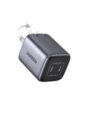 UGREEN 45W USB C Charger for iPhone 17, Nexode 2 Port GaN Foldable PPS Wall Charger Block Support Samsung Super Fast Charging 2.0 for Galaxy S25/S24 iPhone 17/16/15, iPad, MacBook, Steam Deck (Black)