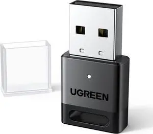 UGREEN USB Bluetooth Adapter for PC Bluetooth 5.4 Dongle Receiver EDR & BLE, Plug & Play Supports Windows 11/10/8.1, for Desktop, Laptop, Headphone,Keyboard,Mouse, Speakers,Printer