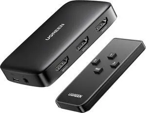 UGREEN HDMI Switch 3 in 1 Out 4K HDMI Splitter with Remote Supports HDR CEC 3D HDCP1.4 HDMI 3 Port Box Hub 4K 30Hz, Compatible with Switch/Switch 2 PS5 PS4 Xbox Fire Stick Roku Apple TV PC
