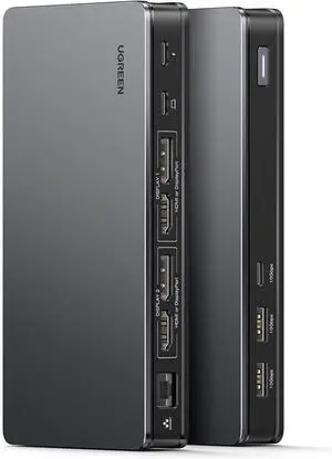 UGREEN Revodok Pro 209 USB C Docking Station, DisplayLink 9-in-1 Dual 4K@60hz Monitor Dock for MacBook & Windows with 2 DP & 2 HDMI, 10 Gbps USB C & USB-A Data Ports, 100W PD, Gigabit Ethernet