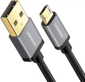 UGREEN Micro USB Cable, 1.5FT High Speed Fast Charging USB Cable, Nylon Braided Durable Android Phone Charger Cord, Compatible with Samsung Galaxy S7 S6 Note LG V10 Tablet PS4 MP3