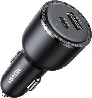 UGREEN 63W USB C Car Charger Adapter, PPS 45W Super Fast Charging 2.0 Type C Car Charger Cargador para Carro, Dual USB C for iPhone 17/16/15/14/13/12, Galaxy S24/S23/S22/Series, iPad, MacBook UGREEN 63W USB C Car Charger Adapter, PPS 45W Super Fast Charging 2.0 Type C Car Charger Cargador para Carro, Dual USB C for iPhone 17/16/15/14/13/12, Galaxy S24/S23/S22/Series, iPad, MacBook