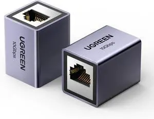 UGREEN Ethernet Extender 10Gbps, 2 Pack Ethernet Coupler for Cat8 Cat7 Cat6 Cat5 Cable, 328ft Long Distance Extend, Aluminum Alloy Shell, Space Grey
