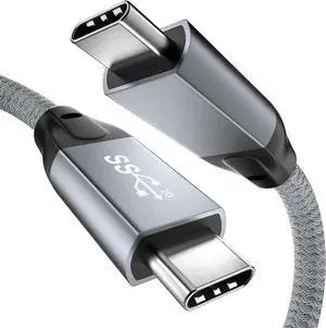 JAENFONG USB C to USB C 3.2 Cable 3.3FT/1M, 100W & 20Gbps USB 3.2 Gen 2X2 Cable, 4K @60Hz Video Cord with E-Marker for Thunderbolt 3/4, iMac, MacBook, Dell XPS, iPad Pro, Galaxy S21, Switch etc 3.3Fee