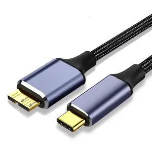 JAENFONG USB C To Micro B Hard Drive Cables, [3.3ft] USB C to Micro B, 5 Gbps External Hard Drive Cable Compatible with MacBook Pro/Air, iPad/Tablet, iPhone, Samsung Galaxy and more