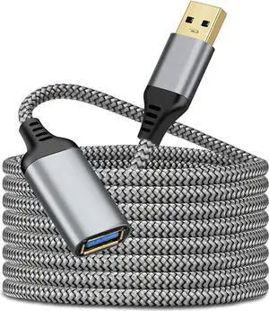 JAENFONG USB 3.0 Extension Cable 10FT, USB Type A Male to USB Female Extension Cord Full Metal housing Fast Data Transfer Compatible with USB Keyboard,Mouse,Flash Drive, Hard Drive (10feet, 3M)
