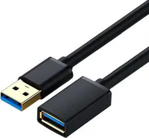 JAENFONG USB Extension Cable,USB 3.0 5Gbps Type A Male to A Female Extension Cord for Data Transfer USB Flash Drive, Keyboard, Mouse, PlayStation, Xbox, VR, Card Reader, Printer