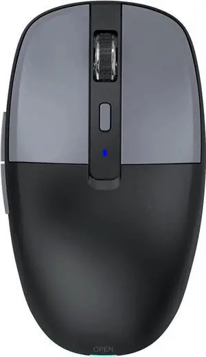 Multi-Device Wireless Mouse for Office, USB 2.4G/Type-C 2.4G/BT5.1 Dual Mode, Silent Click, 3200 DPI, Ergonomic Design with RGB Light, Bluetooth Wireless Mouse with Type-C Fast Charging