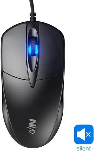 JAENFONG USB Wired Mouse Gamer Computer Office Gaming Silent USB Mouses 1000 DPI Mice Ergonomic for Macbook Laptop PC Non Slip Mouse Gamer Compatible with PC/Laptop/Desktop (Black)d