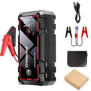 New Portable Car Jump Starter, 3000A for 2.64gal Gal/2.11gal Diesel, 12V Battery Charger, Portable Jump Box with Dual USB Charger QC3.0 Fast Charging, compact design, suitable for all drivers.