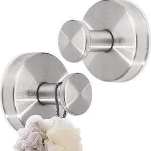 2 PCS Suction Cup Hooks for Shower home essentials Removable Shower Towel Hooks Suction Hooks No Drill Hook for Glass Door,christmas gift ideas Windows Tile Robe Bathroom Suction Hook home have must