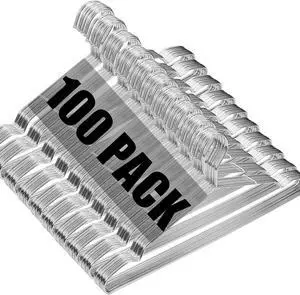 Hangers 100 Pack Wire Hangers Heavy Duty Clothes Hanger Ultra Thin Space Saving Metal Hangers16.5in by WYCQKL