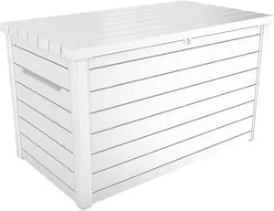 Keter XXL 230 Gallon Deck Storage Box Outdoor Patio Container ~ White