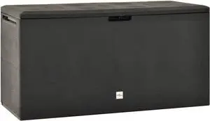 76.6 Gallon Patio Storage Box and Outdoor Deck Box for Patio Furniture, Outdoor Cushions, Garden Tools, (Anthracite) 44.9"x18.5"x23.6"