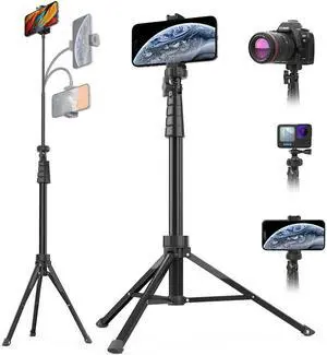 Aureday 88 Flexible Phone Tripod with 14.95 Gooseneck, Remote and Phone Holder, Overhead Cell Phone StandSelfie Stick for Video Recording, Compatible with iPhone Android Phone, Camera