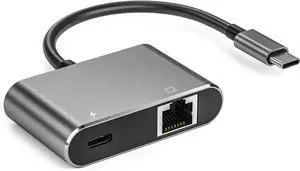 ULANSeN USB C to RJ45 LAN Ethernet Gigabit Network Adapter with Chippset AX88179 with 100W PD Charging for Windows/iOS/iPadOS/macOS/Linux