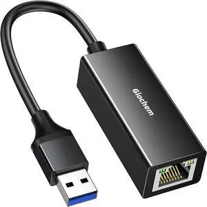 USB 3.0 to Ethernet Adapter, Driver Free to 10/100/1000 Gigabit Ethernet LAN Network, Aluminum Portable USB-A Compatible for MacBook,Surface,Windows,Vista,Mac,Linux,and More
