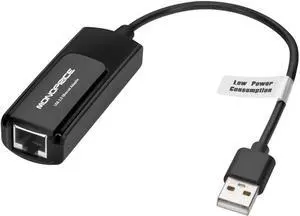 Monoprice USB 2.0 Ultrabook Ethernet Adapter (Low Power), Supports Windows and MacOS Monoprice USB 2.0 Ultrabook Ethernet Adapter (Low Power), Supports Windows and MacOS