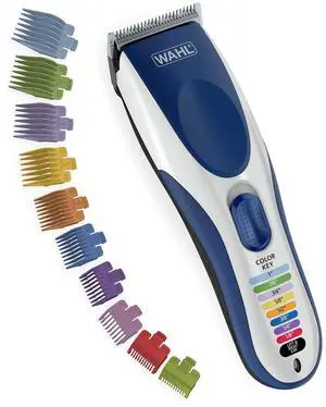 Wahl Color Pro Cordless Rechargeable Hair Clipper & Trimmer  Easy Color-Coded Guide Combs - for Men, Women, & Children  Model 9649P