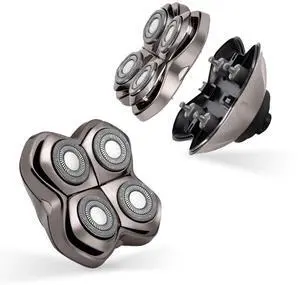 Skull Shaver Carver PRO 4 Head Replacement Blade - Shaver Blade for Wet & Dry Shaving - Rotary Heads Design - Japanese Stainless Steel - Compatible with Pitbull, Palm & Butterfly Kiss Shavers