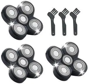 3PCS Shaver Replacement Blades Compatible with Freedom Bald Men Head Shaver Kit,5 Head Shaver Heads for Bald Men Head and Face Electric Razor Shaver Replacement