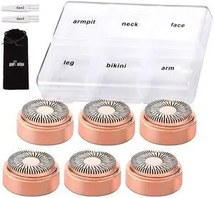 Replacement Heads for Flawless Hair Remover Gen 2, 18k Gold Facial Hair Remover Replacement Head with Compartment Storage Box, Women Painless Replacement Blades fit Finishing Touch Flawless