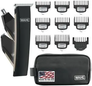 Wahl USA Rechargeable Lithium Ion 2.0 Beard Trimmer for Men - Facial Hair Trimmer with Precision T Blade for Grooming, Detailing Head, Light Touch Ups, Ear Nose & Eyebrow Model 9886-300