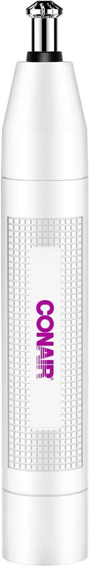 Conair Ear and Nose Hair Trimmer for Women, Cordless Battery-Powered, Patent 360 Bevel Blade for No Pull, No Snag Trimming Experience, True Glow by Conair