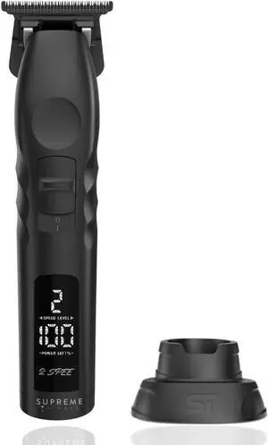 Supreme Trimmer 2Spee Cordless Hair & Beard Trimmer w/Removable Blade| 180-Minute Runtime, Low Noise, Digital Display, 2 Adjustable Speeds | Zero-Gap Adjustable Blades | ST622