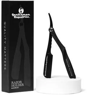Gentlemen Republic Straight Edge Razor: Premium Black Safety Razor for Professional Barbers and Everyday Home Grooming - Achieve the Shave with Confidence