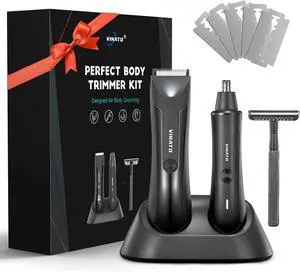 VINATO Electric Trimmer Tool Set - Body Hair Trimmer, Nose Hair Trimmer, Beard Razor, Anniversary Birthday Gifts for Him Gifts for Husband Boyfriend Dad, All-in-one Mens Gifts, Mens Grooming Kit