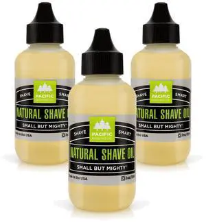 Pacific Shaving Company Natural Shaving Oil - Shaving Oil for Men & Women - Avocado Oil, Sunflower Seed Oil & Vitamin E Oil for Face, Legs, Arms & Full Body - Unisex Beard & Shave Care (2 Fl Oz)