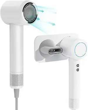 High-Speed Ionic Hair Dryer - 110000 RPM Brushless Motor Negative Ionic Blow Dryers for Fast Drying Quiet Low Noise Thermo-Control Professional Hair-Dryer (White)
