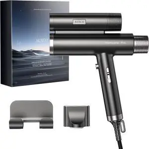 Hurricane Pro Professional Hair Dryer, Unique 216,000 RPM Dual Brushless Motor | Ionic Blow Dryer for Salon & Home Use | Compact, Lightweight & Quiet Travel Hair Dryer with 3 Speeds (Matte Gray)