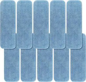 Replacement Mop Pads Fit for Rubbermaid Commercial 18" and 17" Mop - 10 Pack Wet & Dry Commercial Cleaning Reusable Refills Fit for Any Flat System 17 and 18 Inch