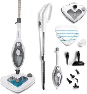 Steam and Go 10-in-1 Steam Mop - Multi-Functional Floor Steamer for Home Use w/Detergent Chamber, Detachable Handle & Handheld Steam Cleaner for Tile, Grout, Hardwood, Upholstery, Carpets & Furniture