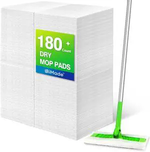 Dry Sweeping Cloths, 180 Count Mop Refill Compatible with Swiffer Sweeper - Disposable Duster Refills Mops for Cleaning Hardwood Floor Dust