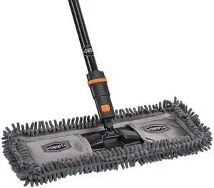 SWOPT 18 Microfiber Dust Mop + 60" Steel Handle, Combo  Dust Mop Head with Long Handle Interchangeable with All SWOPT Cleaning Products  Clean Hard-to-Reach Areas, Machine Washable