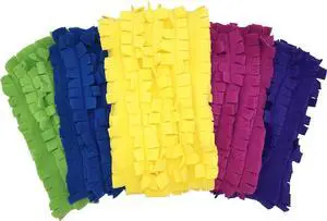 Fleece XL Sweeper Mop Refills for Swiffer X-Large - Reusable, Dry Duster, for Hardwoods, Laminates - 5-Pack Rainbow II