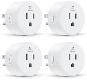 EIGHTREE Smart Plug, Smart Home WiFi Outlet Works with Alexa & Google Home, Smart Socket with Remote Control & Timer Function, 2.4GHz WiFi Only, 4 Packs