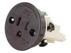 SCRBR Tamper-Resistant Self-Contained Receptacle 15 Amp 120 Volt Brown
