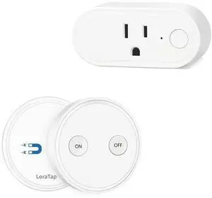 LoraTap Remote-Control Outlet: Wireless Outlet Switch Indoor  100 FT Range  Programmable & Expandable  Renter Friendly