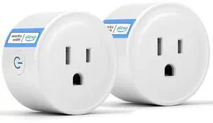YNF Smart Plug, Simple Setup with One Voice Command, Works with Alexa Only, Remote Control with Timer Function, Bluetooth Mesh Outlet, Alexa Echo Required 2 Pack