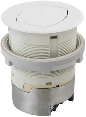Bryant Electric RCT200W 15A 125V Tamper Resistant Pop-Up Countertop Receptacle Surface Mount, 15 Amp, Powder Coated White