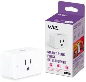 WiZ Connected WiZ Smart Plug Gen 2 - Pack of 1 - Type B - Connects to Your Existing 2.4Ghz Wi-Fi - Control App - Works with Google Home, Alexa and Siri Shortcuts - No Hub Required, White, 605450