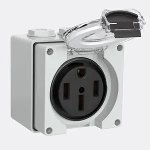 50 Amp Power Outlet Box,NEMA 14-50R Outlet 125/250Volt Weatherproof Outdoor Receptacle Panel,50 Amp RV Receptacle for Electric Vehicles,Camper, Generator, etc.ETL Listed