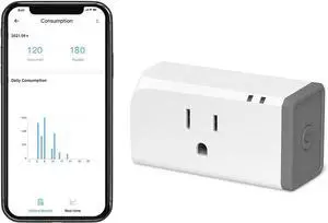 SONOFF S31 WiFi Smart Plug with Energy Monitoring, 15A Smart Outlet Timer Switch ETL Certified, Compatible with Alexa & Google Home, IFTTT Supporting, 2.4 Ghz Wi-Fi Only