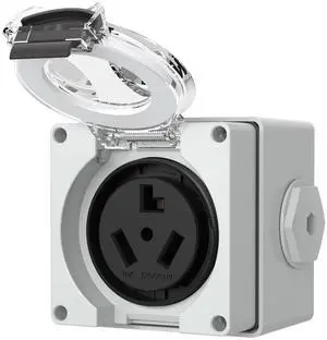 STARELO 30Amp Power Outlet Box,NEMA 10-30R Receptacle 125/250Volt,Outdoor dustproof and Weatherproof.No Grounding, Outlet for Electric Dryers, Heavy Duty Industrial Grade Power Receptacle.ETL Listed.