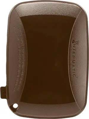 Intermatic WP5100BR Extra Duty Plastic Weatherproof Cover, 2.75-Inch Single Gang, Bronze